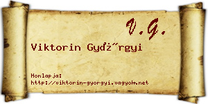 Viktorin Györgyi névjegykártya
